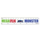 Ruler featuring the words Mega Spelling Monster and a cartoon monster face.