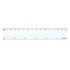 Clear plastic 15cm ruler with metric and imperial measurements.