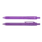 Two purple pens made from recycled PET plastic bottles.