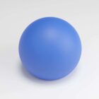 A smooth blue sphere on a light gray background.