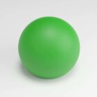 A smooth, bright green sphere on a white background.