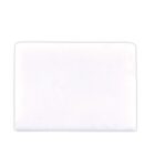 A plain white eraser isolated on a white background.
