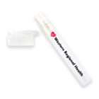 A white spray pen labeled Western Regional Health with a red heart logo, next to its cap.