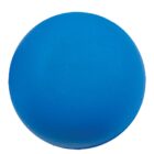 A smooth, solid blue sphere centered on a white background.