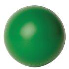 A smooth, shiny green ball with a gentle reflection of light on its surface, set against a plain white background.