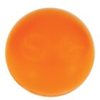 A smooth, round, bright orange ball set against a plain white background.