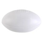 A white oval-shaped bar of soap with a smooth surface, featuring a slightly flattened top and a small raised pattern. The soap is shown against a plain white background.