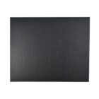 A plain, rectangular black canvas with a subtle woven texture. The background is white, making the canvas stand out prominently in the center of the image.