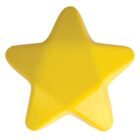 A smooth, bright yellow star-shaped object with rounded edges against a white background.