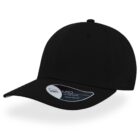 A black baseball cap with a curved brim and a sticker on the visor that reads MID VISOR and FLEXFIT DELTA. The cap has a classic six-panel design and no visible logos or designs.