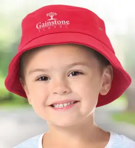 child_bucket_hat_red