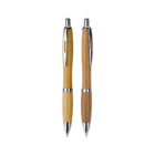 Clymer Bamboo Ball Pens with silver accents on a clean white background.