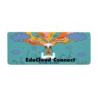 Person meditating with colorful thoughts and EduCloud Connect text below.