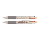 Two gray ballpoint pens; one has SUPRA text.
