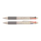 Two gray multi-color ballpoint pens with speckled design, shown horizontally.