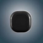 Black rounded square object on a gradient blue background.