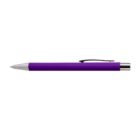 Purple ballpoint pen with a silver tip and clip.