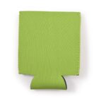Green neoprene can cooler isolated on a white background.
