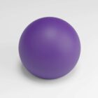 A smooth, solid purple sphere on a white background.