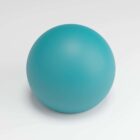 A smooth, teal-colored sphere on a light grey background.