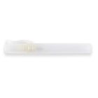 Clear spray pen with a translucent cap, horizontal orientation against a plain white background.