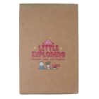 Brown packaging with Little Explorers and a whimsical design of a tent and two drawn characters.