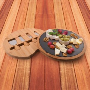 Paisley Round Bamboo Cheese Boards