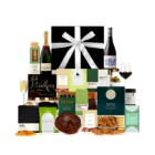 Moet Champagne Feast Set: includes chocolate, pretzels, and gourmet treats.