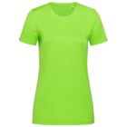 Bright green short-sleeve T-shirt on a white background.