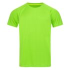Bright green short-sleeve t-shirt on a plain white background.