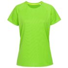 Lime green short-sleeve T-shirt on a plain white background.