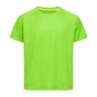 Bright green short-sleeved T-shirt on a white background.