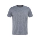 Gray short-sleeve T-shirt with a subtle pattern on a white background.