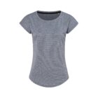 Gray short-sleeve T-shirt with a round neckline, front view.