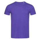 Plain purple T-shirt on a white background.