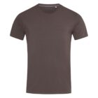Plain olive green T-shirt on a white background.