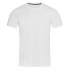 Plain white T-shirt on a white background.