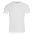 Plain white T-shirt on a white background.