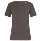 Plain olive green t-shirt with short sleeves on a white background.