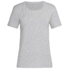 Plain light gray T-shirt, short sleeves, front view.
