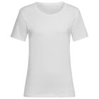Plain white short-sleeve T-shirt on a white background.