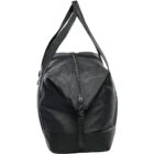 Black sling backpack with a zippered main compartment and a single shoulder strap.