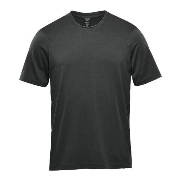 Dark green athletic t-shirt on a white background.
