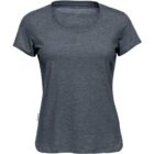Gray short-sleeve t-shirt with a round neckline, displayed on a plain white background.