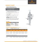 Sizing chart for womens clothing, including measurements for chest, waist, hip, and sleeve.