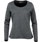 Gray long-sleeve shirt on a white background.