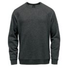 Dark gray long-sleeve crewneck sweatshirt displayed against a plain white background.
