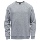 Gray crewneck sweatshirt on a white background.