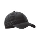 Black baseball cap with a curved brim on a white background.