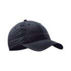 Black baseball cap, angled to the side on a white background.